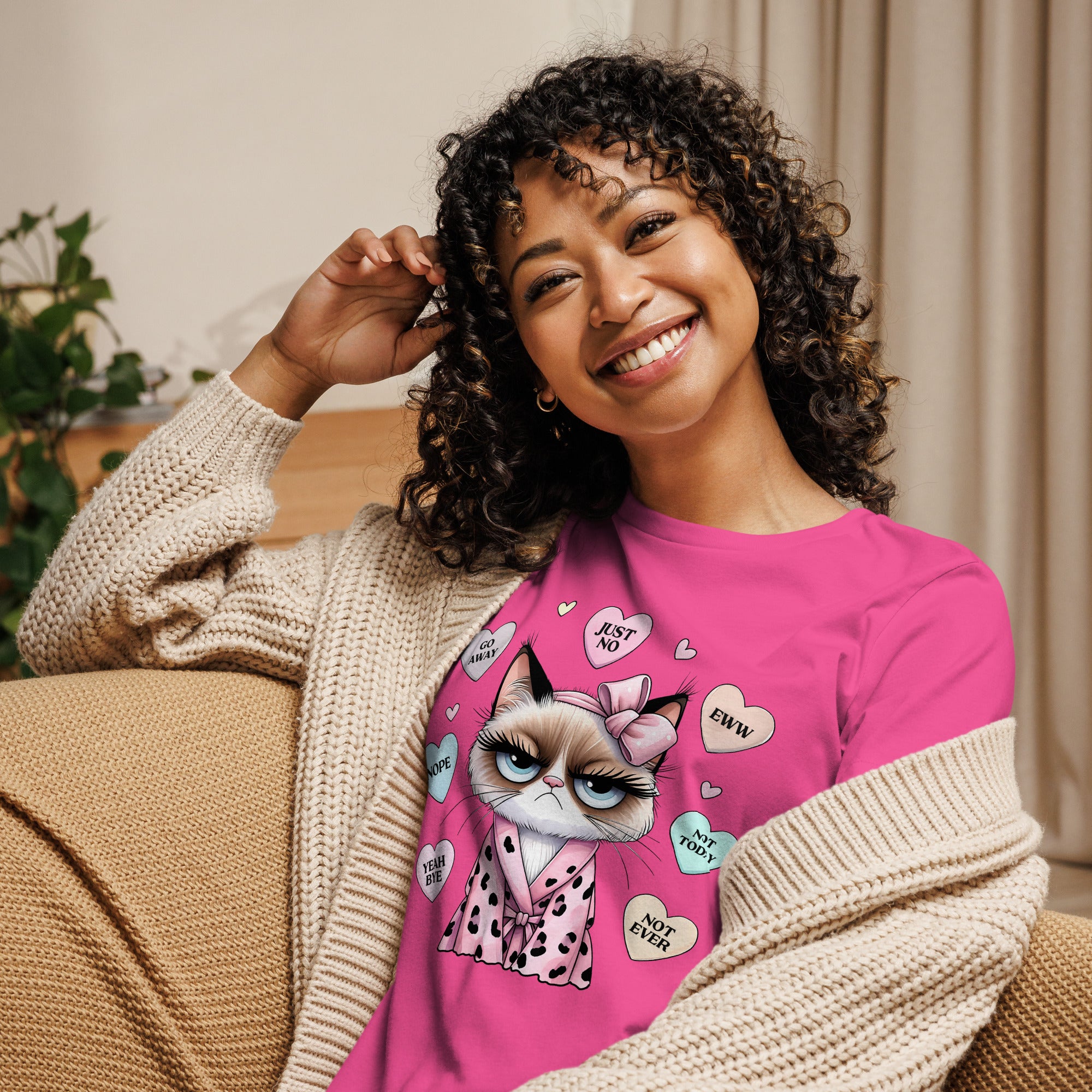 Grumpy Kitty Valentine's Graphic Tee